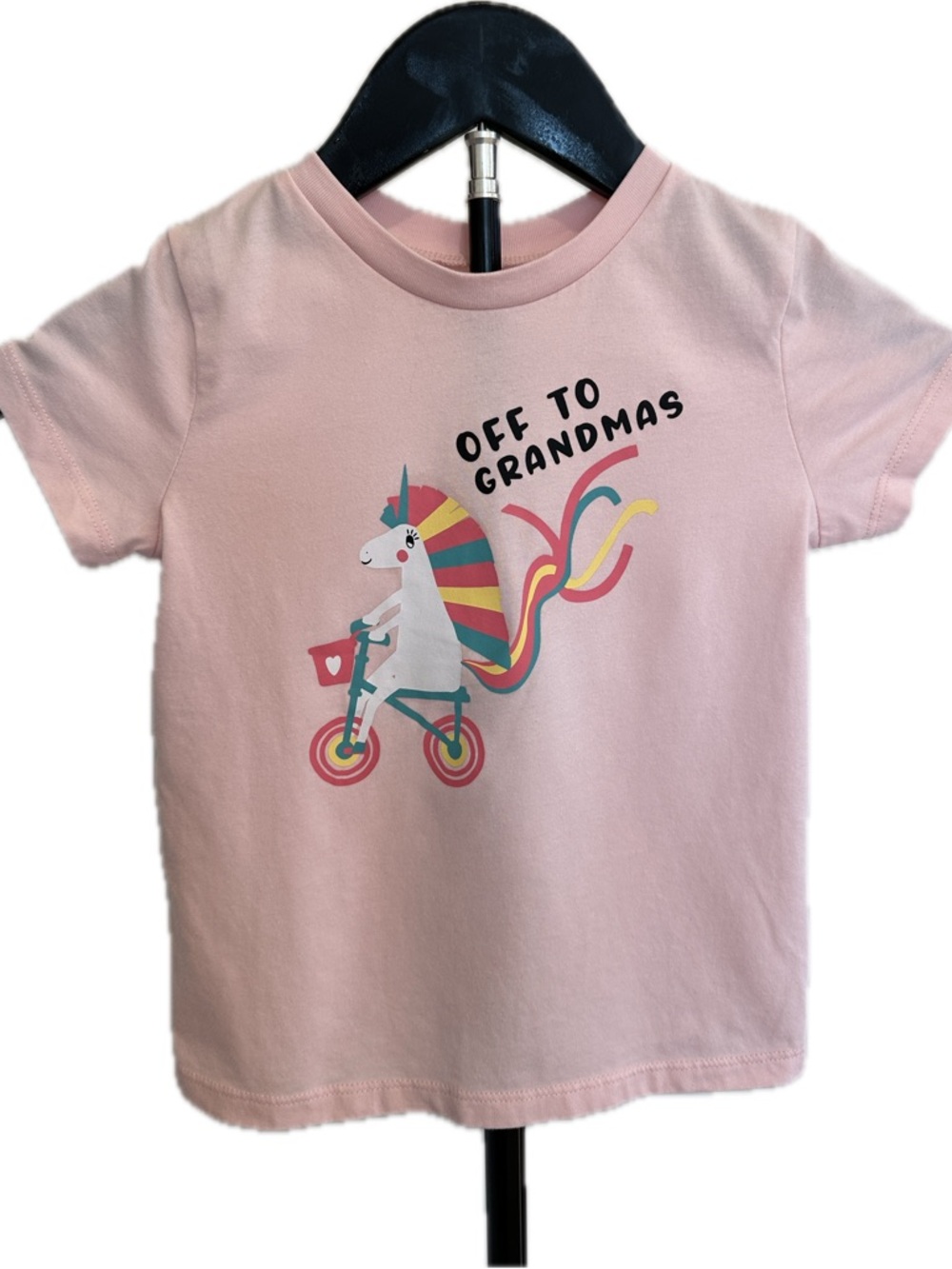 okie dokie Pink Unicorn 'Off to Grandmas' Tee